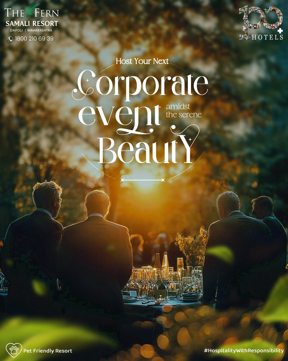 samaliresort's tweet photo. Experience stunning surroundings at #FernSamali#Resort, perfect for productive and memorable events! From spacious conference halls to outdoor team-building spaces, we’ve got you covered!

Call: 18002106939

#TheFernSamaliResort #Dapoli #MaharashtraTourism https://t.co/B9yrItbuA5