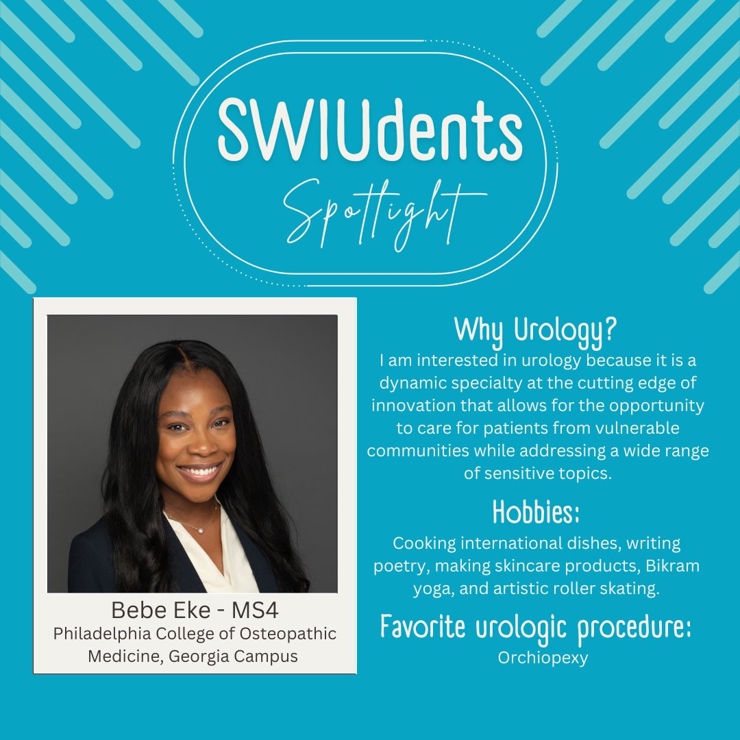 Highlighting another one of our incredible board members for #SWIUdentsSpotlight, one of our membership co-chairs Bebe Eke!