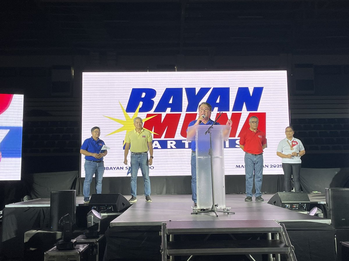 ABSCBNNews's tweet photo. Bayan Muna Partylist has announced its nominees for the upcoming elections, led by Neri Colmenares. | via @_izzylee https://t.co/AHot8RQmNn