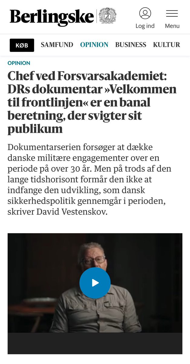 rasmusgdp's tweet photo. Min chef @DavidVestenskov retter i @berlingske en retmæssig og præcis kritik af DRs nye dokumentarsserie “Velkommen til Frontlinjen”. 

Læs med her: https://t.co/RiSzGKk5jF https://t.co/mwBZxdTi8a