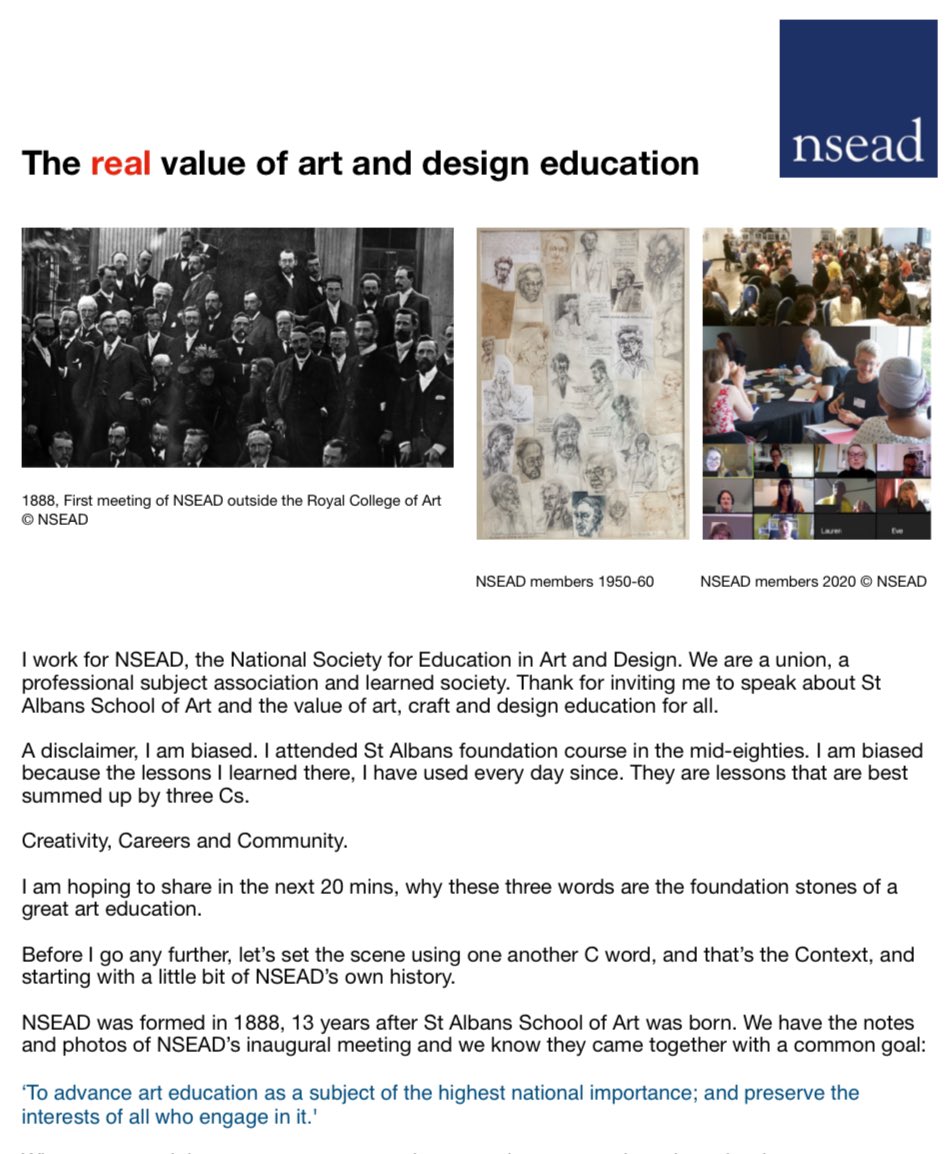 Sophie Leach (@sophieleach_) on Twitter photo ‘To advance art education as a subject of the highest national importance, and preserve the interests of all those who engage in it’ Thank you to everyone who has served on 136 years of NSEAD Councils. Today, we meet in Northampton (and online) with <a href="/CommunityUnion/">Community Union</a> ‘To advance art education as a subject of the highest national importance, and preserve the interests of all those who engage in it’ Thank you to everyone who has served on 136 years of NSEAD Councils. Today, we meet in Northampton (and online) with <a href="/CommunityUnion/">Community Union</a>