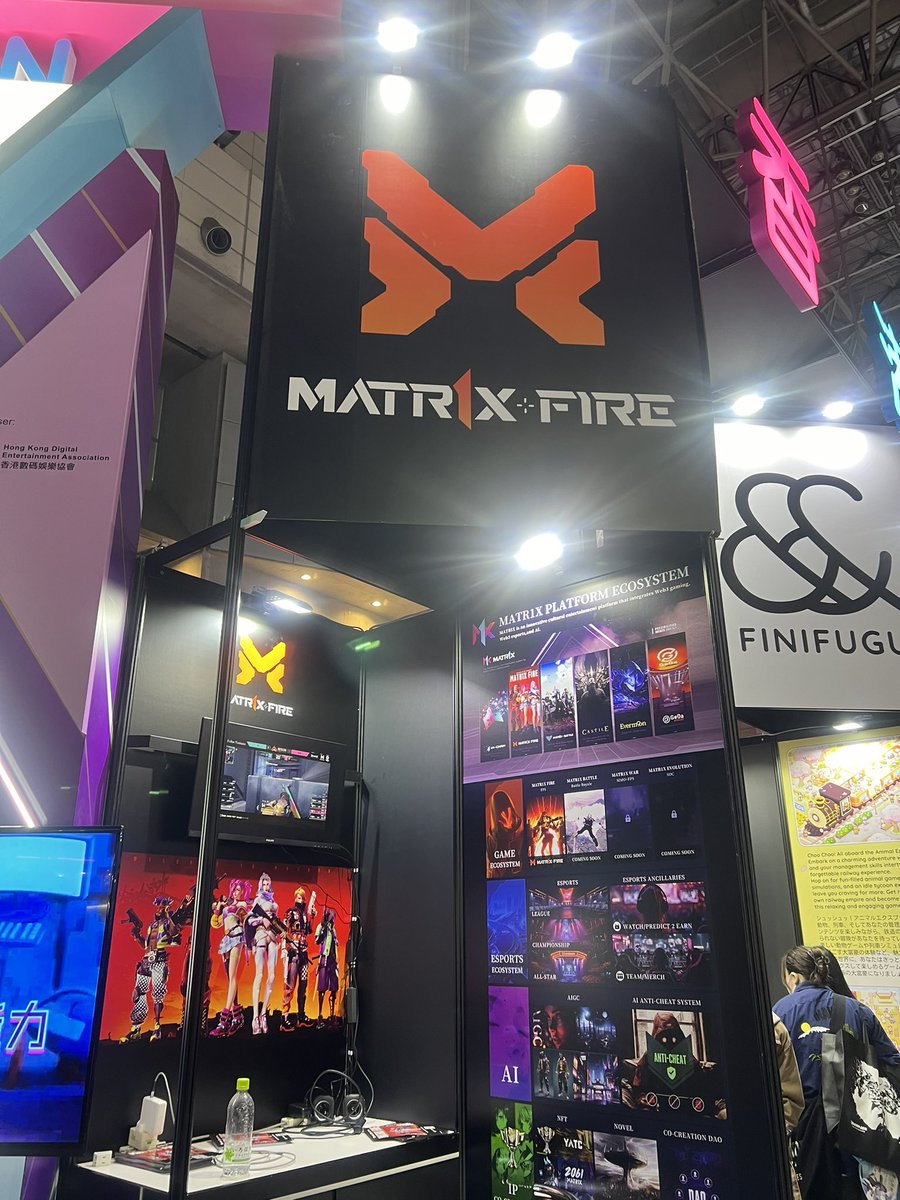 Ryo52036551's tweet photo. Matr1xFire が東京ゲームショウ2024(TGS 2024)の[香港館]に共同出展中

#Matr1xFire Genesis Flame Test にも是非ご参加下さい👇

1. iOS: https://t.co/v6ejRtLKXP  
2. Google: https://t.co/2O7HbnY6n7

ご支援くださるHongkong Game Enhancement and Promotion Schemen(香港遊戲優化和推廣計劃）に感謝申し上げます｡
https://t.co/ETOKWKDdQX

@GEDAEsports からのご協力も感謝

#TGS2024 
@Matr1xOfficial @matr1xJP