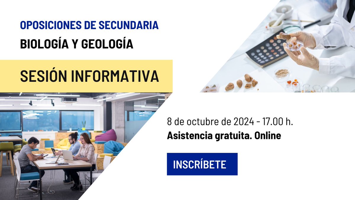 🔔 Sesión informativa: #Oposiciones de #Biología y #Geología de #Secundaria. Martes, 8 de octubre, a las 17.00 h. Inscripción gratuita. Más info 👇
claustro.net/blog/2024/09/2…
#oposiciones