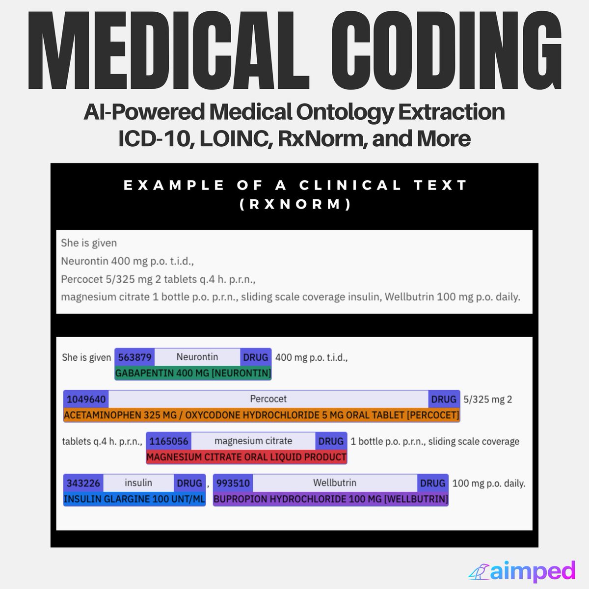 Aimped_AI's tweet photo. In #healthcare , accuracy is everything—especially when it comes to #medicalcoding At Aimped AI, our advanced Medical Coding Models are designed to automate and enhance the entire coding process. #ai#generativeai #machinelearning https://t.co/6IdiMV6LTv