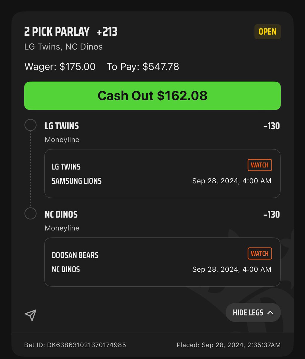 Clints_Stocks's tweet photo. #KBO 2 Team parlay made for the early morning slate 🤞🏼… Let’s ride into sunrise together. #sportsbettingadvice #notafinancialadvisor #capper https://t.co/TMJzr66XyS