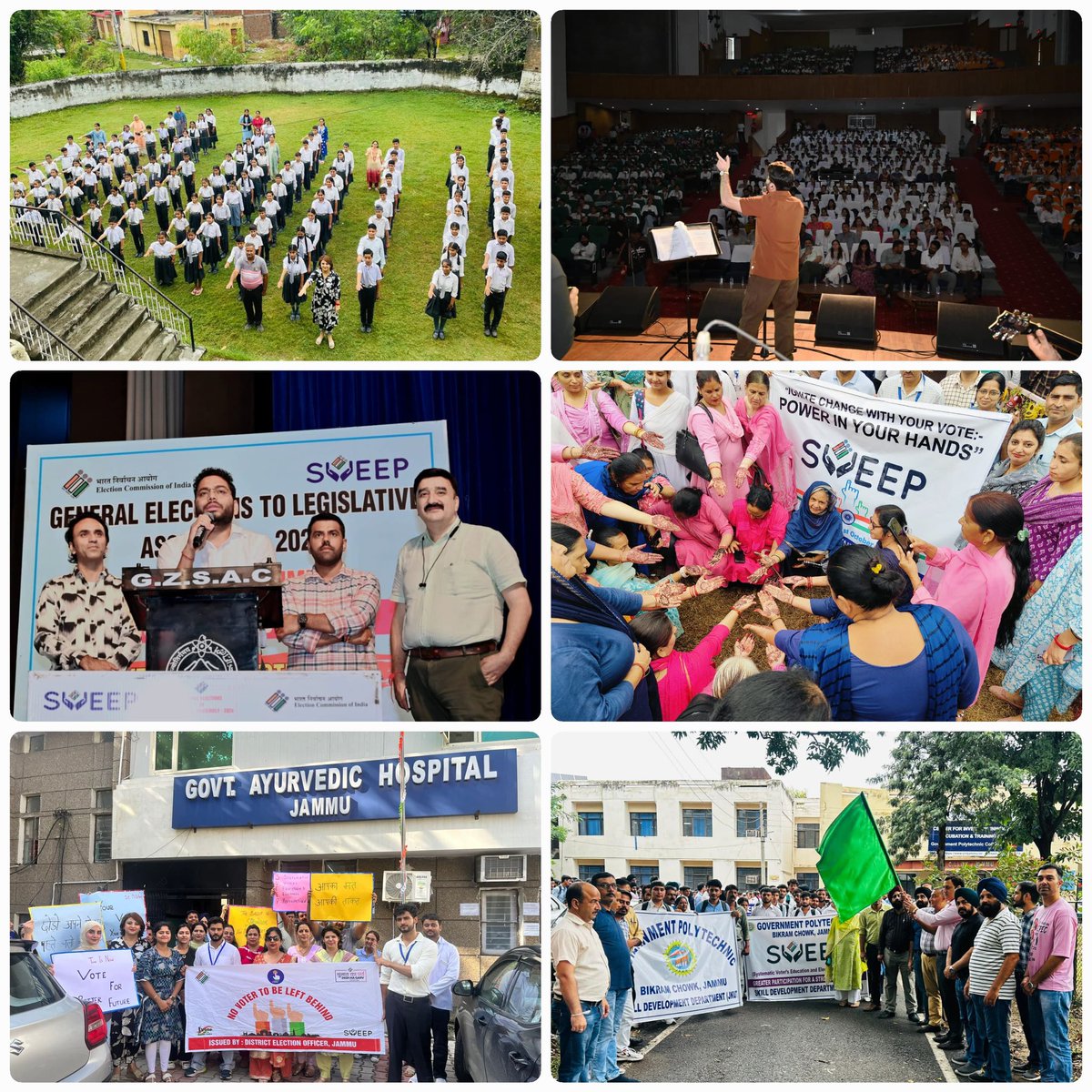 acd_jammu's tweet photo. A Unique & Comprehensive Voter Awareness Campaign featuring over 8000 events & participation of over 800000 individuals within a single day.
"🅼🅰️🆁🅺 🆃🅷🅴 🅳🅰️🆃🅴 || 𝟘𝟙.𝟙𝟘.𝟚𝟘𝟚𝟜"
#ChunavKaParv
#DeshKaGarv
#vote4sure
#JammuVotes
#LoktantraKiJyotiVote
@diprjk https://t.co/YaT59M4WhG