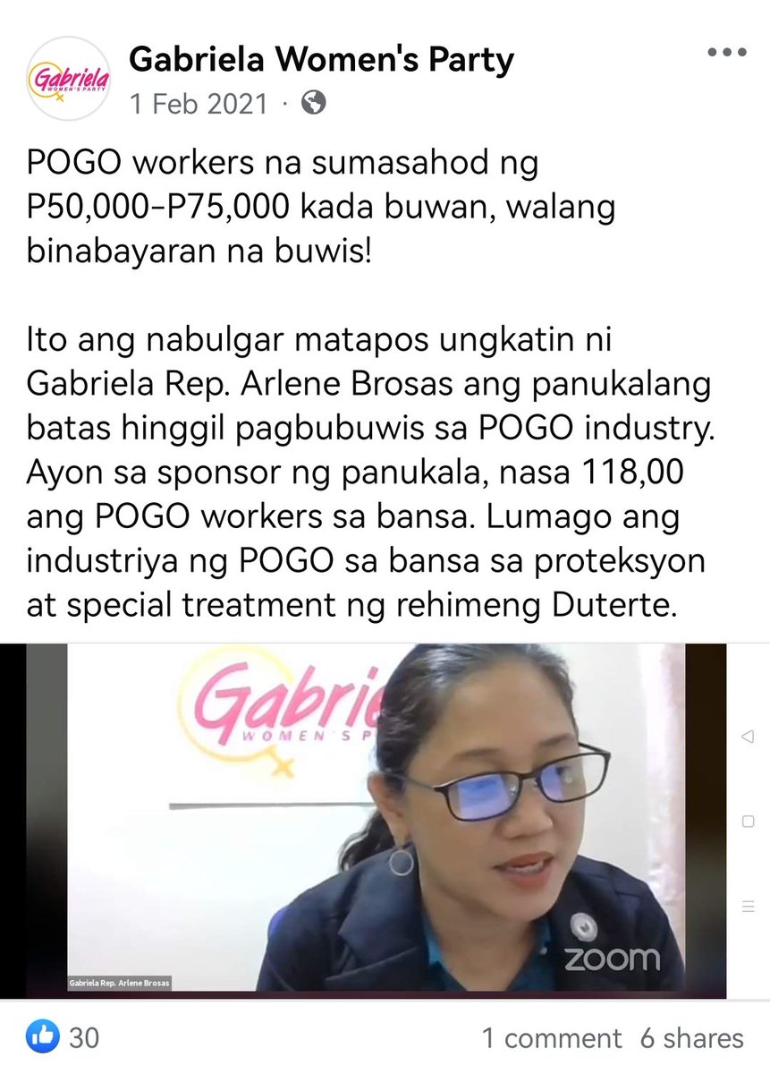 albalnce's tweet image. No. Not only Risa. Literally all of the things that have been resurfaced by POGOs were already pointed out by Makabayan reps even before they were legalized. 

Makabayan filed HB 10525 this June to ban POGOs. 

Matagal na naming tinututulan ang POGOs.