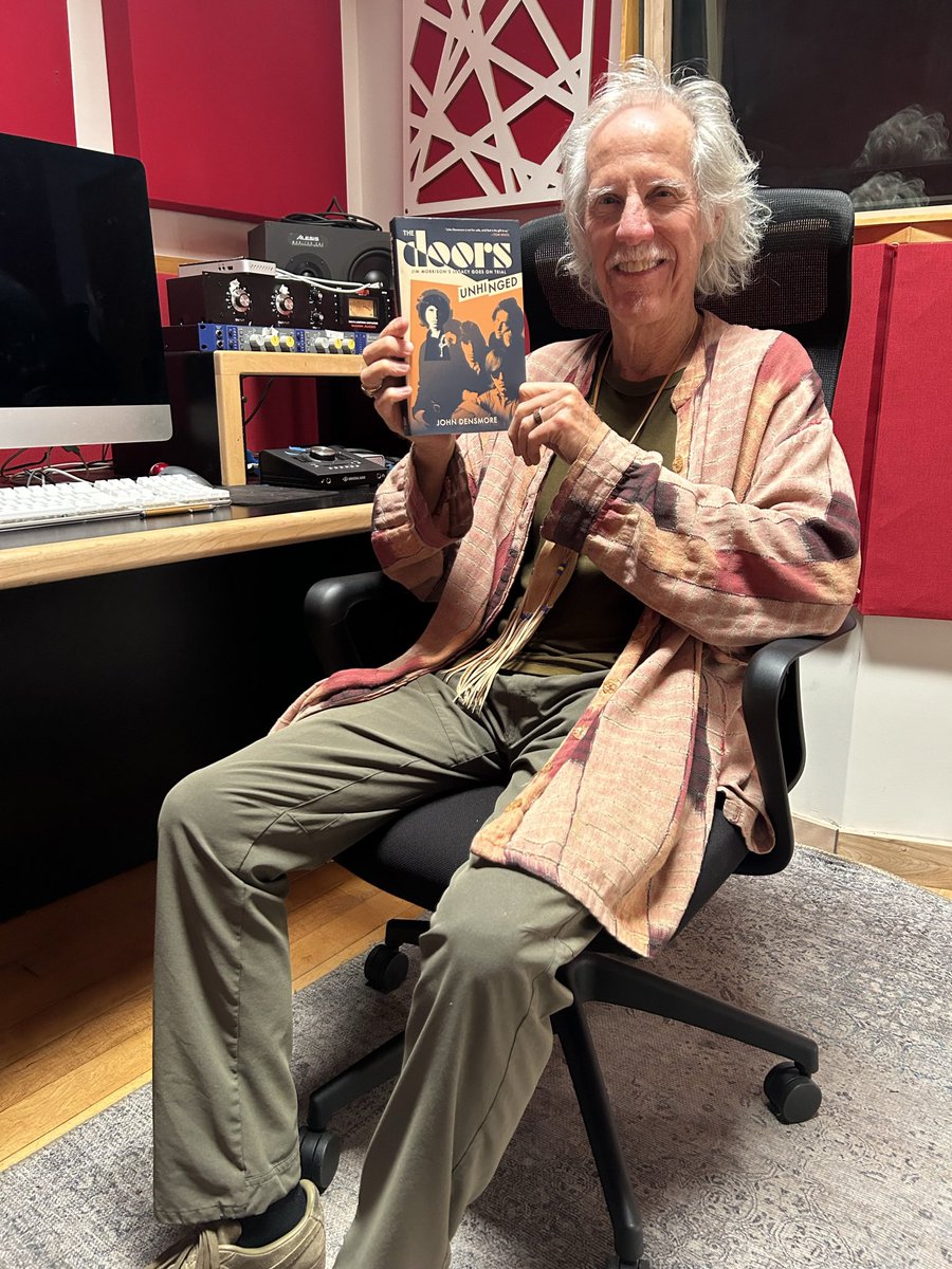 Honored to have JOHN DENSMORE, drummer for The Doors, in the studio this week to narrate his book THE DOORS: UNHINGED.