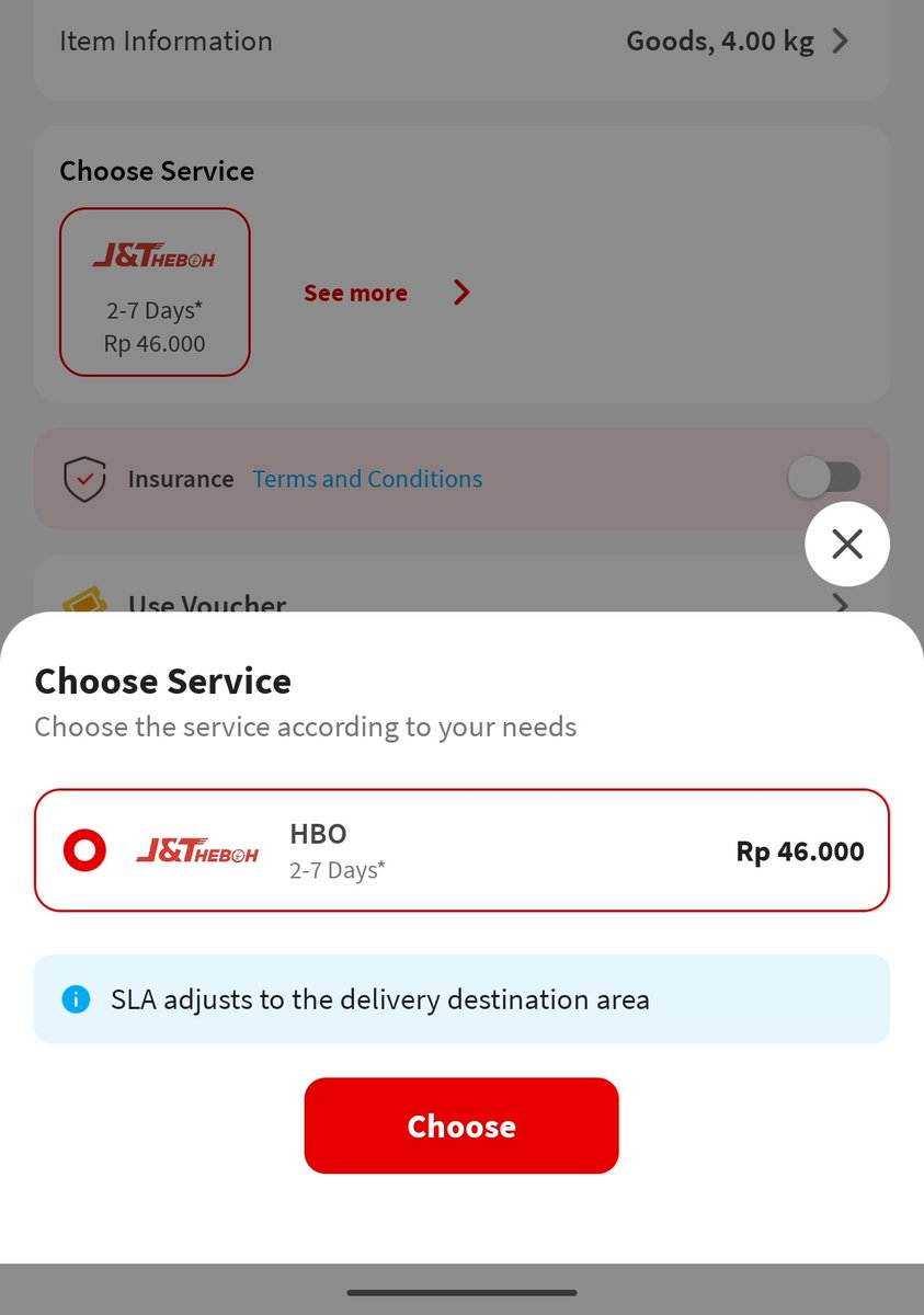 Exilirr's tweet photo. @jntexpressid Halo kak ada bug di apps J&amp;T Express ataupun website J&amp;T. Kalau input diatas 2kg layanan EZ nya hilang &amp; ga bisa pake voucher. Jadi paket2 reguler saya lari ke layanan kurir lain. https://t.co/mlC4hwtx3n