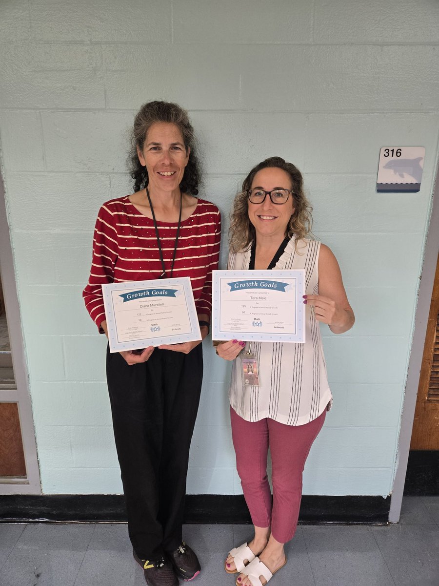 Making moves at the Middle School! Mrs. Mele and Mrs. Mazzitelli were the top 2 Math teachers at LBMS (23-24 school year) to not only have their students meet annual typical growth but stretch growth as well. CONGRATS!! #iready #mathlife #LBblessed