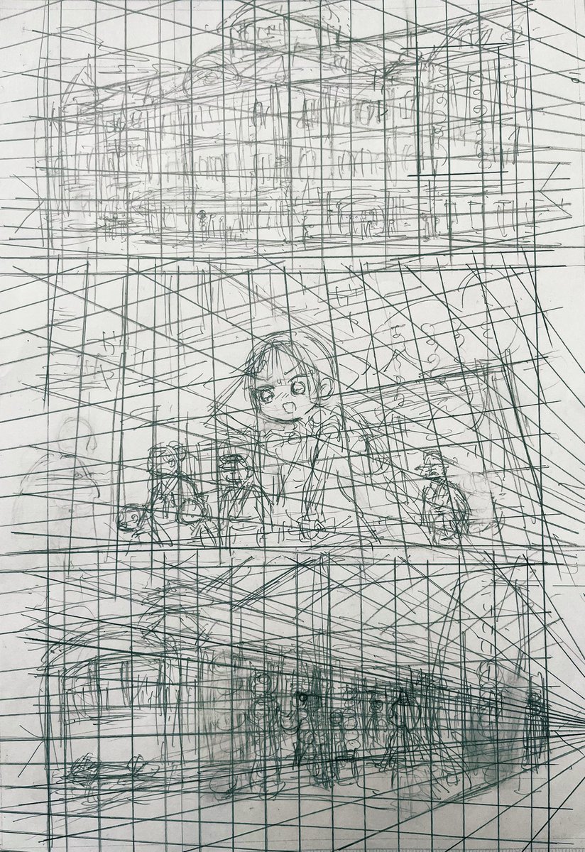 おまけの下描き&amp;線画です 