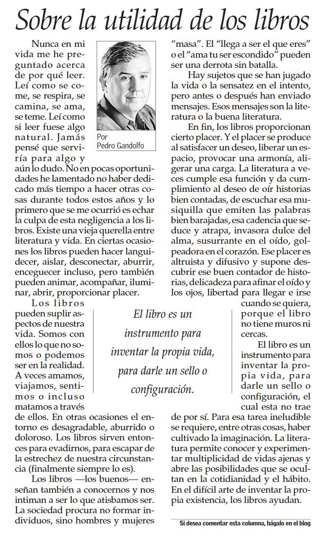 Mi comentario de hoy