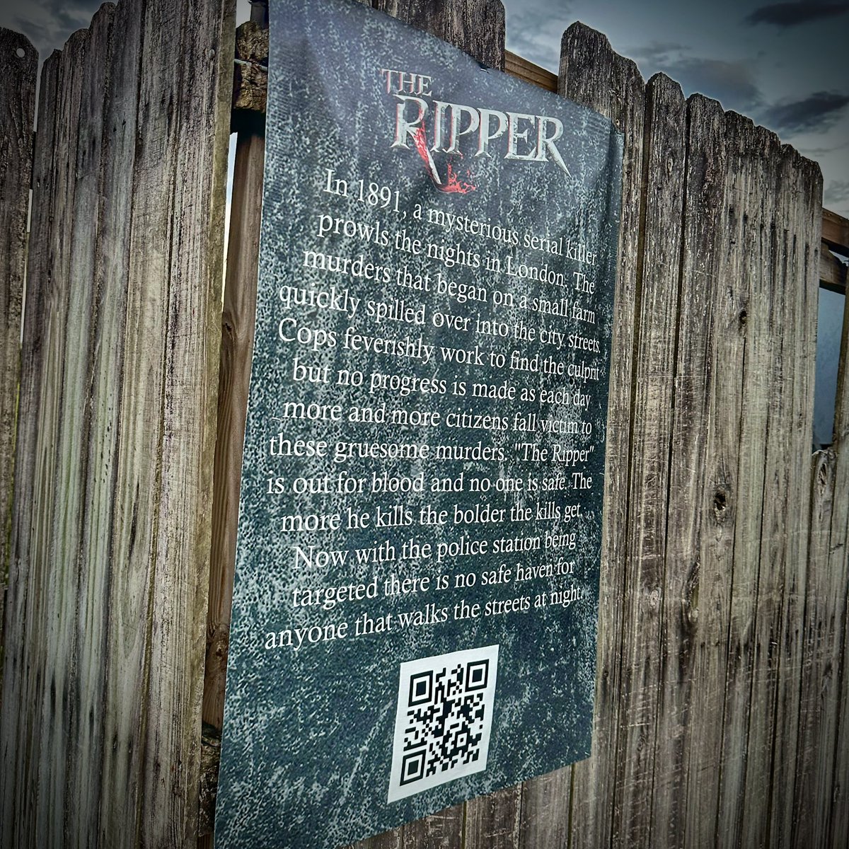 TuckBeck's tweet photo. Extra! Extra! Read all about it! Jack the Ripper has his very own Haunted Trail, at @sirhenryhaunt this year. 🖤
.
#TheRipper #Halloween #SirHenrys
#HauntedTrail #HalloweenBlogger
#HauntedHouse #JackTheRipper
#SirHenrysHauntedTrail 💀🎩 https://t.co/qZEj3bbJOa