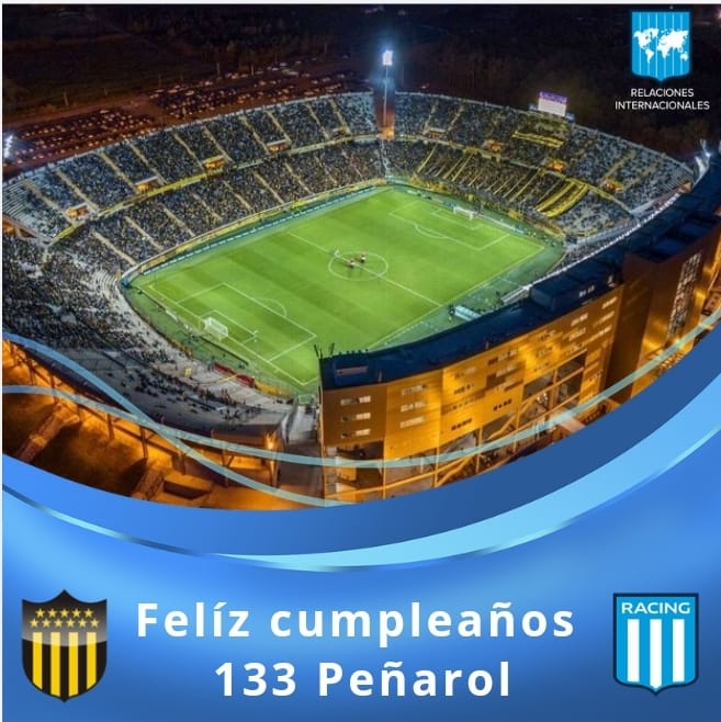 rrii_racingclub's tweet photo. Felíz cumpleaños 133 Peñarol, de parte de Racing Club de Avellaneda. Compartimos en nuestra historia a un ídolo de la talla de Rubén Paz. #peñarol #Racing #cap #manya #carbonero #Libertadores #futbol #uruguay #Aniversario #birthday #Cumpleaños #cap133 #BuenosAires #argentina https://t.co/AricbKwXnf