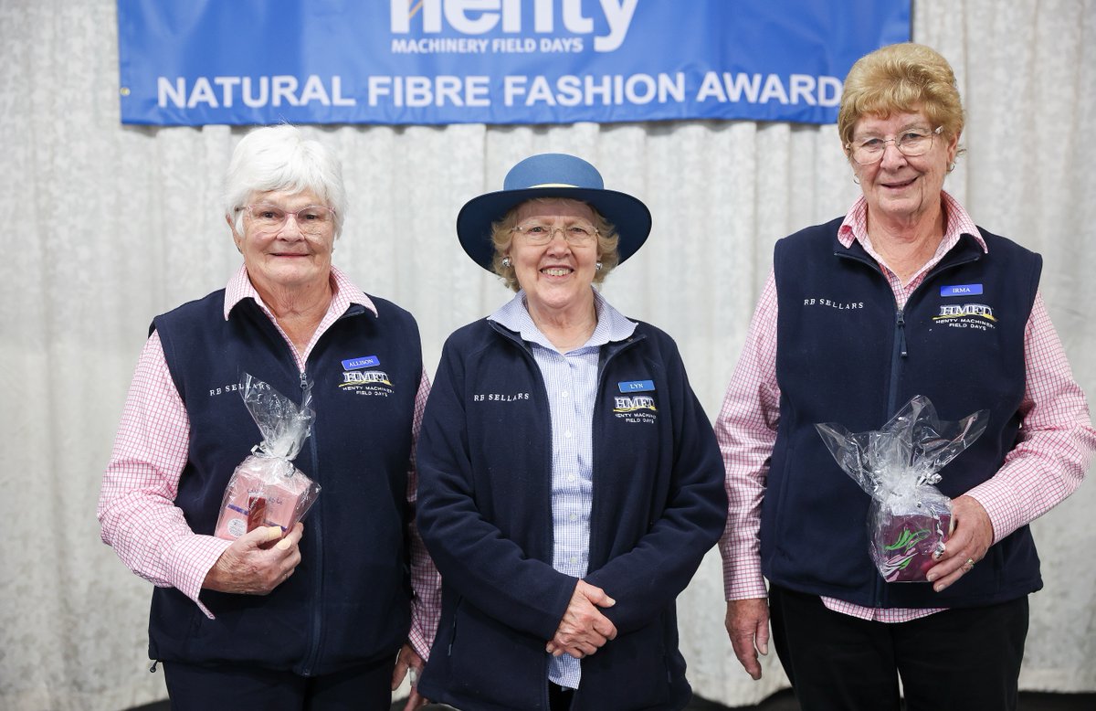 The ladies behind the Country Lifestyle pavilion - Allison Scott, Lyn Jacobsen  and Irma Macreadie.
"They joined me the year I started, helping with the fashion parades, dressing models and looking after clothes &amp; students. Allison and Irma have done a brilliant job," Lyn said.