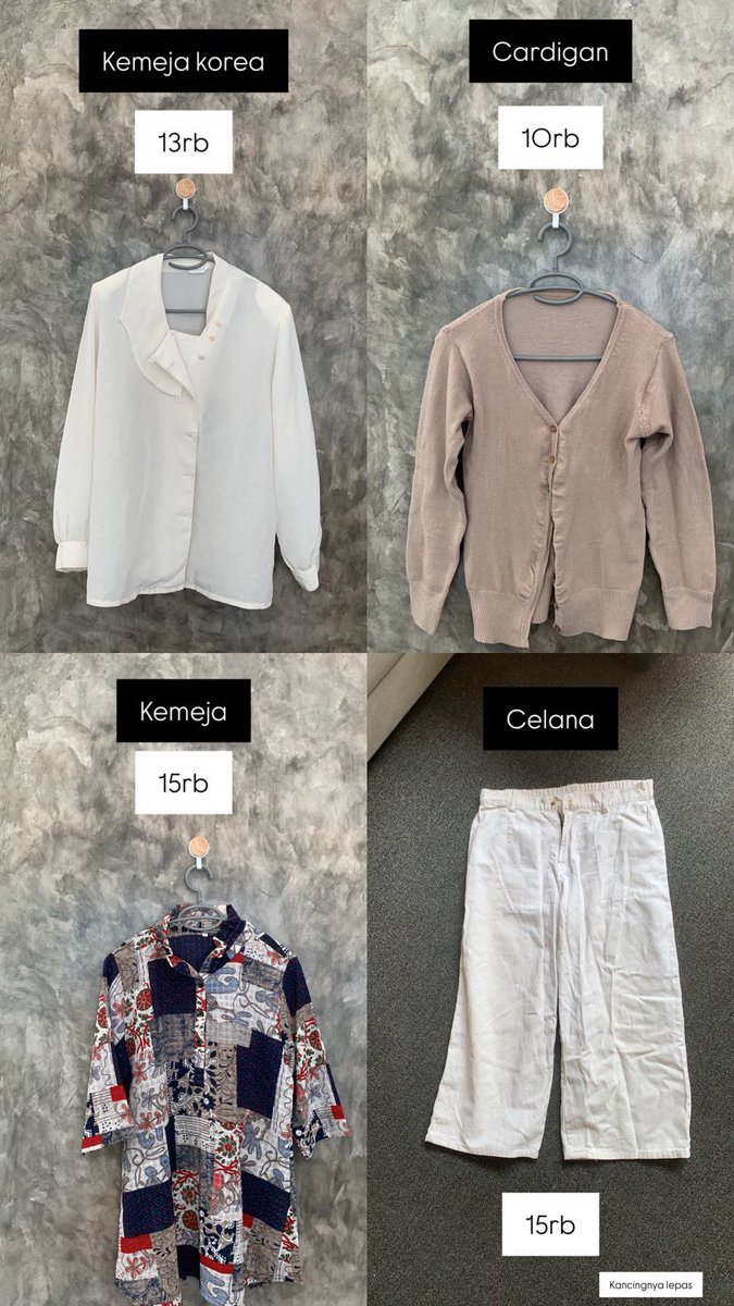 auldhz's tweet photo. Halo semua 👋🏻 
Permisi, izin jualan baju aku, monggo boleh dilihat apalagi dibeli dengan senang hati 😁
Domisili Semarang
Yg mau bisa DM ya https://t.co/HX5nantwk2