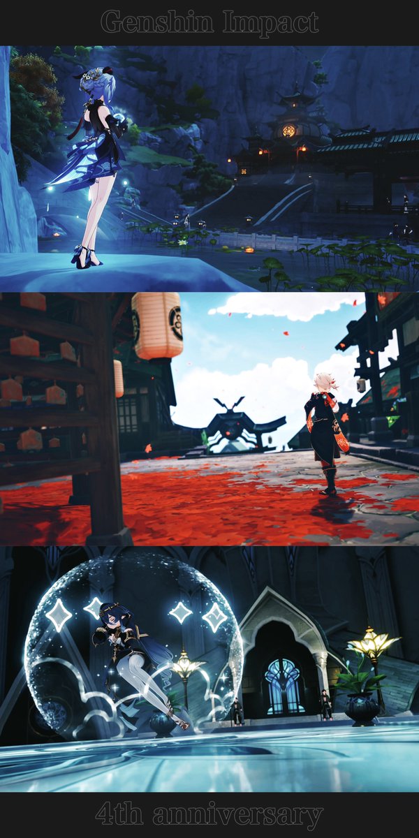 - 私の推したちで4周年の祝福を！ -

原神4周年おめでとうございます🎊
去年は4.0までの全員でのお祝いでしたので、今回は推しだけの写真に力を入れたお祝い写真です✨

#原神4周年 #原神写真部 #GenshinImpact