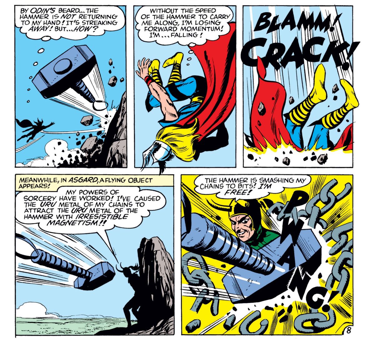 chelsdaniel280's tweet image. #TodayILearned: Mjolnir is made of a metal called Uru. 
(Journey Into Mystery #92 - Stan Lee, Robert Bernstein, Joe Sinnott, Stan Goldberg, and Martin Epp) 
#Mjolnir #Thor #Loki 
#Marvel #MarvelComics