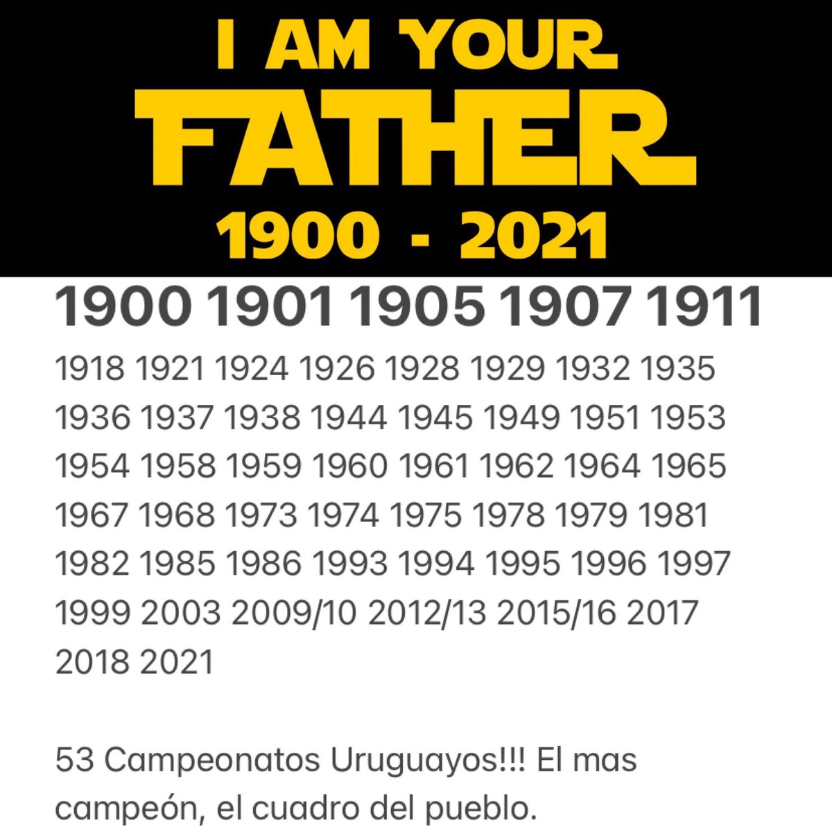 El más campeón <a href="/OficialCAP/">PEÑAROL</a> 

Felices 133 años