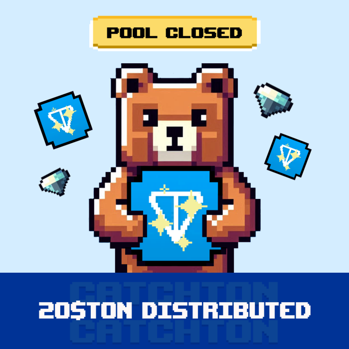 CatchTON_app's tweet photo. 🎉 $20 TON Pool Closed! 🎉

  🚀 All rewards from the $20 TON Pool have been sent out. Check your wallets and enjoy your well-earned TON! 💸

💸  Stay tuned for even bigger and better staking opportunities coming soon! 👀

👉 Ready for new pool?: https://t.co/pPCnli95ic