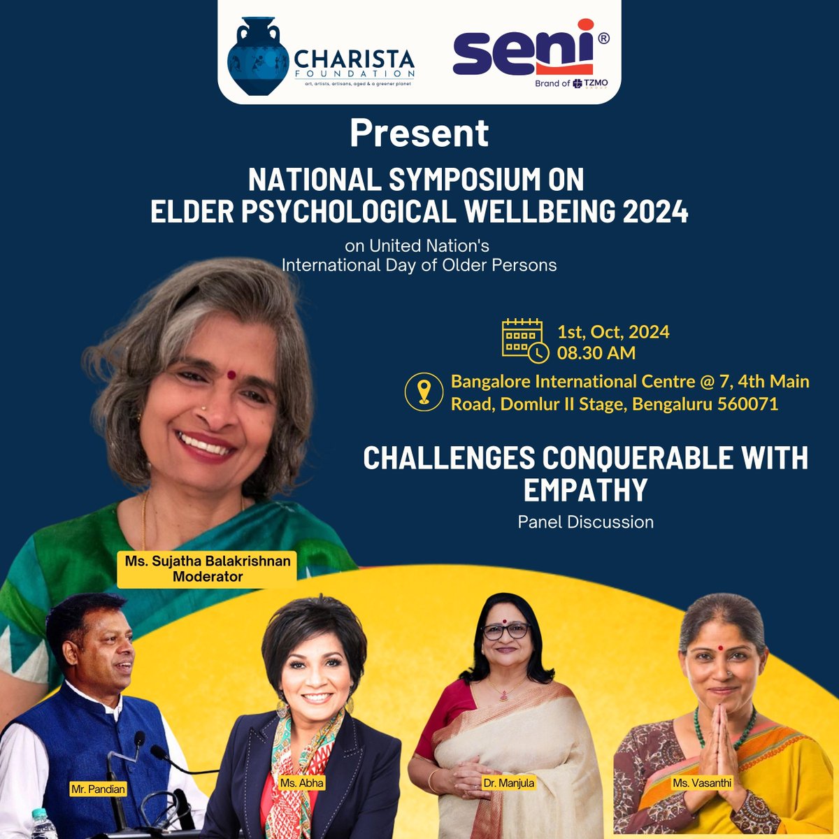 charista_cf's tweet photo. “Empathy is seeing with the eyes of another, listening with the ears of another and feeling with the heart of another.” – Alfred Adler.

Do we do that with elders?
Presenting our second panel - "Challenges Conquerable with Empathy"

#nsepw24 @ChohanShilpi https://t.co/iWgVhFKeox