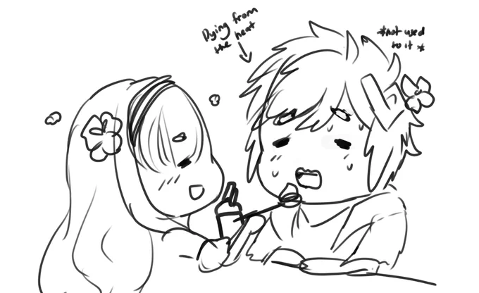 She'd share her little cold treat with him 👌 