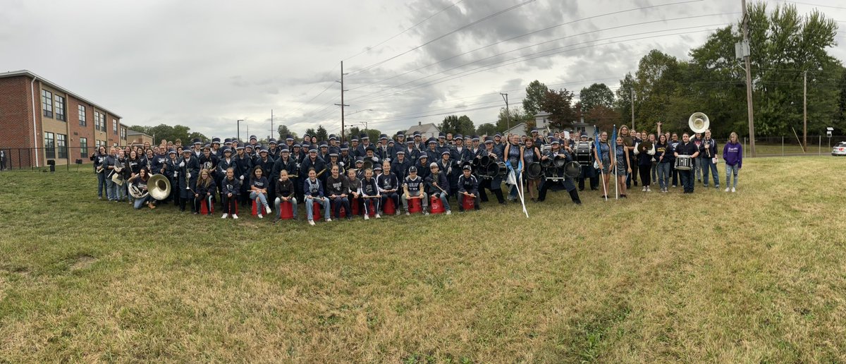 FloqBand's tweet photo. What a night!  HOCO, alumni band, a remembrance of Dorothy Hostetler, 8th grade band, and the 5th grade bucket drummers! https://t.co/py5lUPV3wi