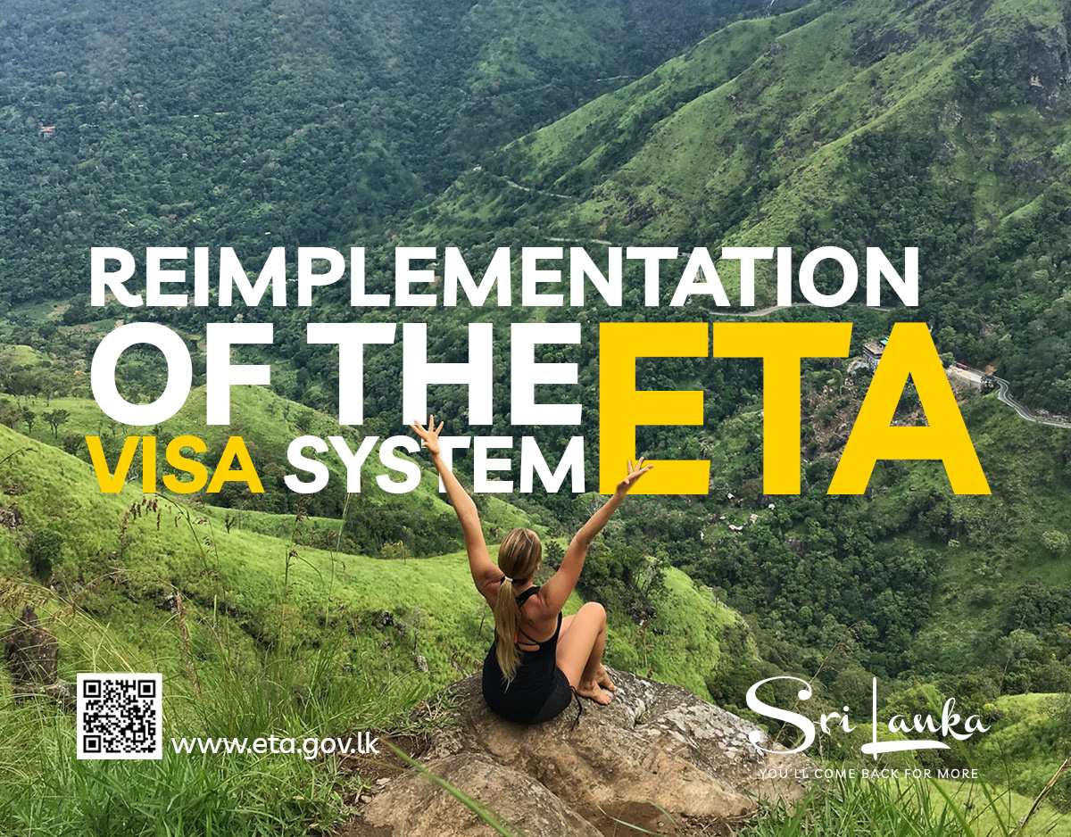 Effective from 27th September 2024, Sri Lanka has reestablished the ETA (Electronic Travel Authorization) visa system. Tourists wishing to travel to Sri Lanka can now easily obtain their visa by visiting the official portal: eta.gov.lk