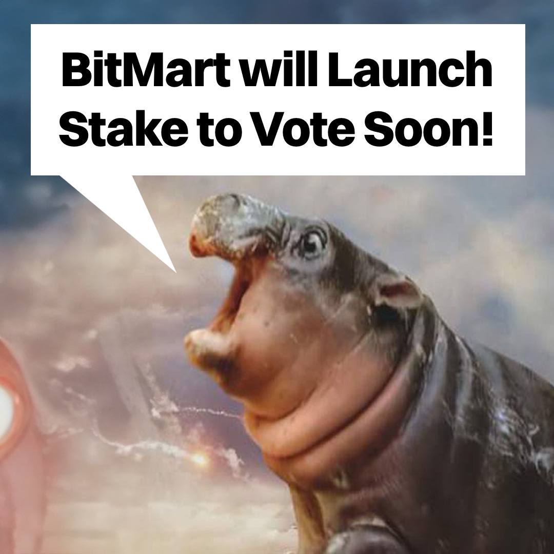 BitMartExchange's tweet photo. When Moo Deng realize #BitMart will launch Stake to Vote 📢

Om nom nom nom…🦛

#moodeng #StakeToVote https://t.co/zc2qGCCMXA