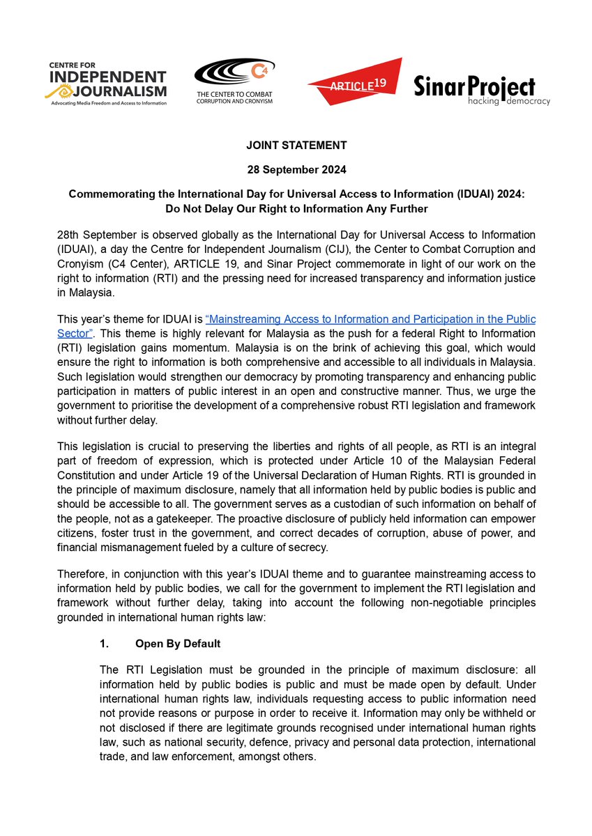 Centre for Independent Journalism tweet media