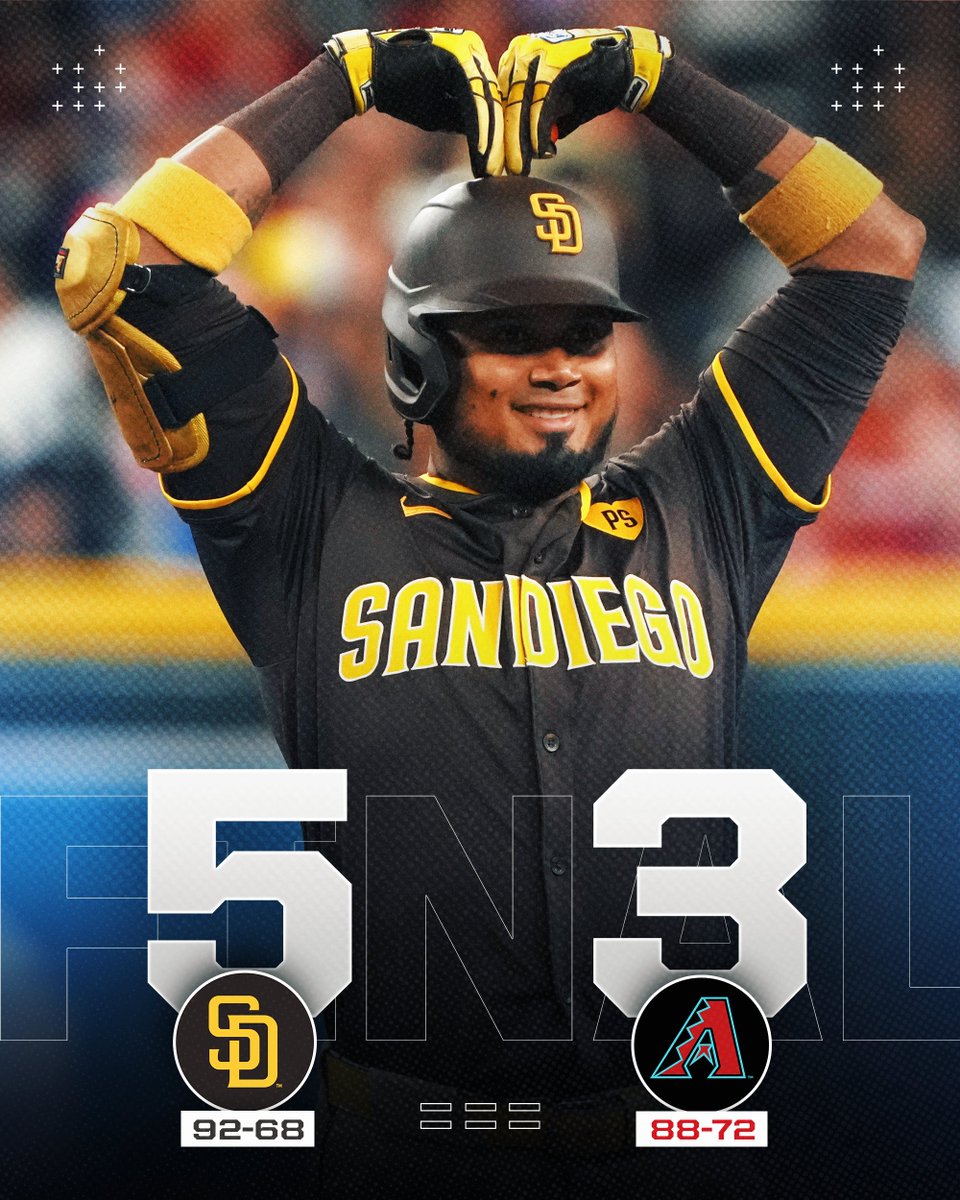 MLB's tweet image. The @Padres clinch home-field advantage in the NL Wild Card Round.