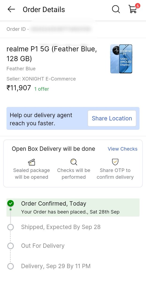 Dopamine00699's tweet photo. Finally ordered #RealmeP1 🤯
Is this good ? Or koi or
#BigBillionDaySale https://t.co/q7Ke8DnbKp