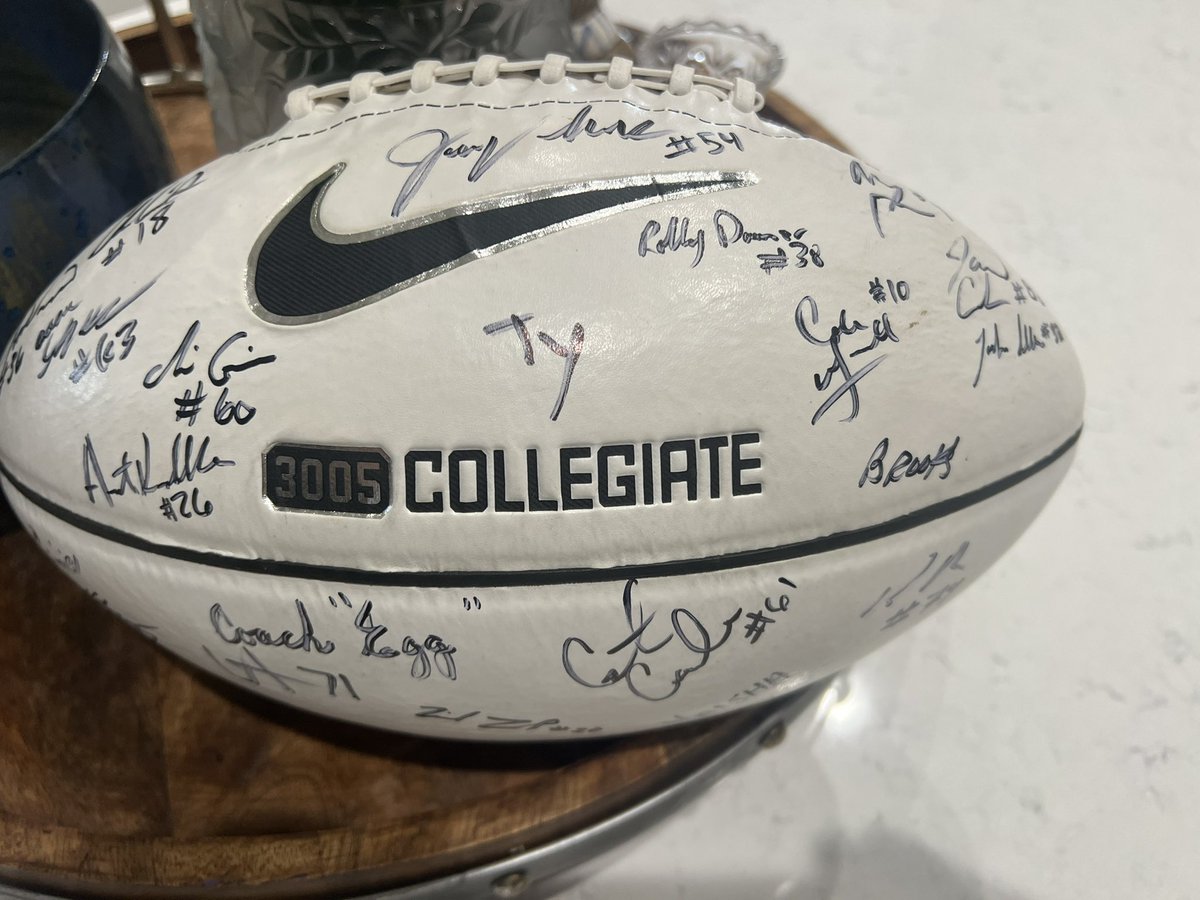2009 football team - great turnout and a really fun event to be part of. They also got me a signed football as a thank you. Great group of guys!