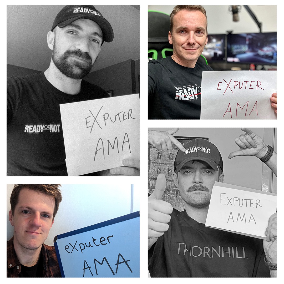 🚨EXCLUSIVE AMA ALERT🚨

eXputer Forums is currently hosting an AMA with <a href="/VOIDInteractive/">VOID Interactive</a>, the incredible makers of Ready or Not. 

The deadline for question submission is October 3. Make sure to send your queries in a timely manner. 

Link to the AMA: forums.exputer.com/threads/ready-…