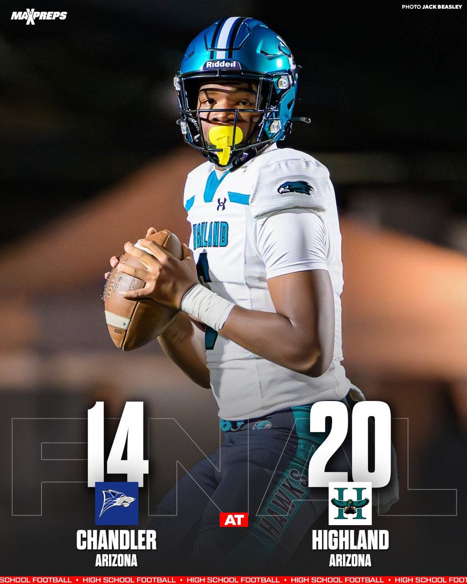 Highland (AZ) defeats Chandler (AZ) in 20-14 home victory. 👀 <a href="/HighlandHawksFB/">Highland Hawks Football</a> 

Top Games of the Week ⬇️
maxpreps.com/news/rNK2couTP…