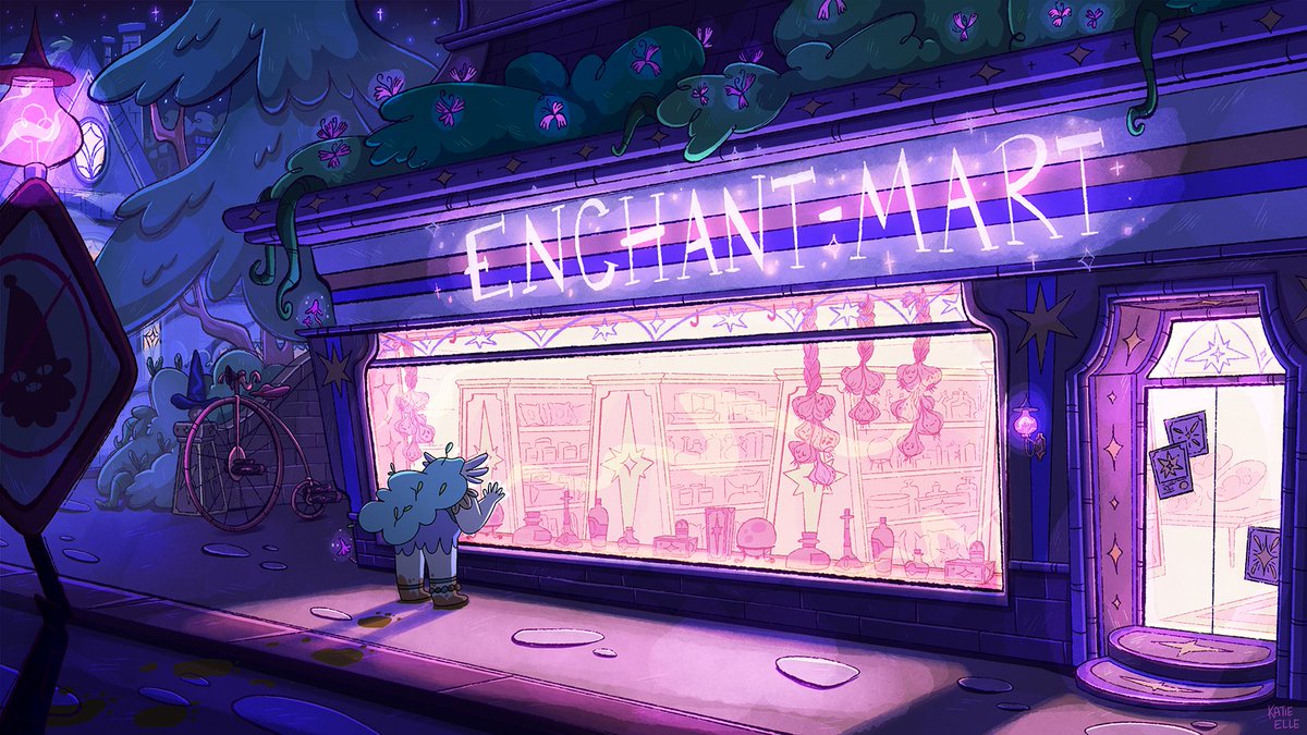 Say hello to a good deal at ✨ENCHANT-MART✨ Your one stop shop for all your magical needs. 

Love to draw a night scene 😊