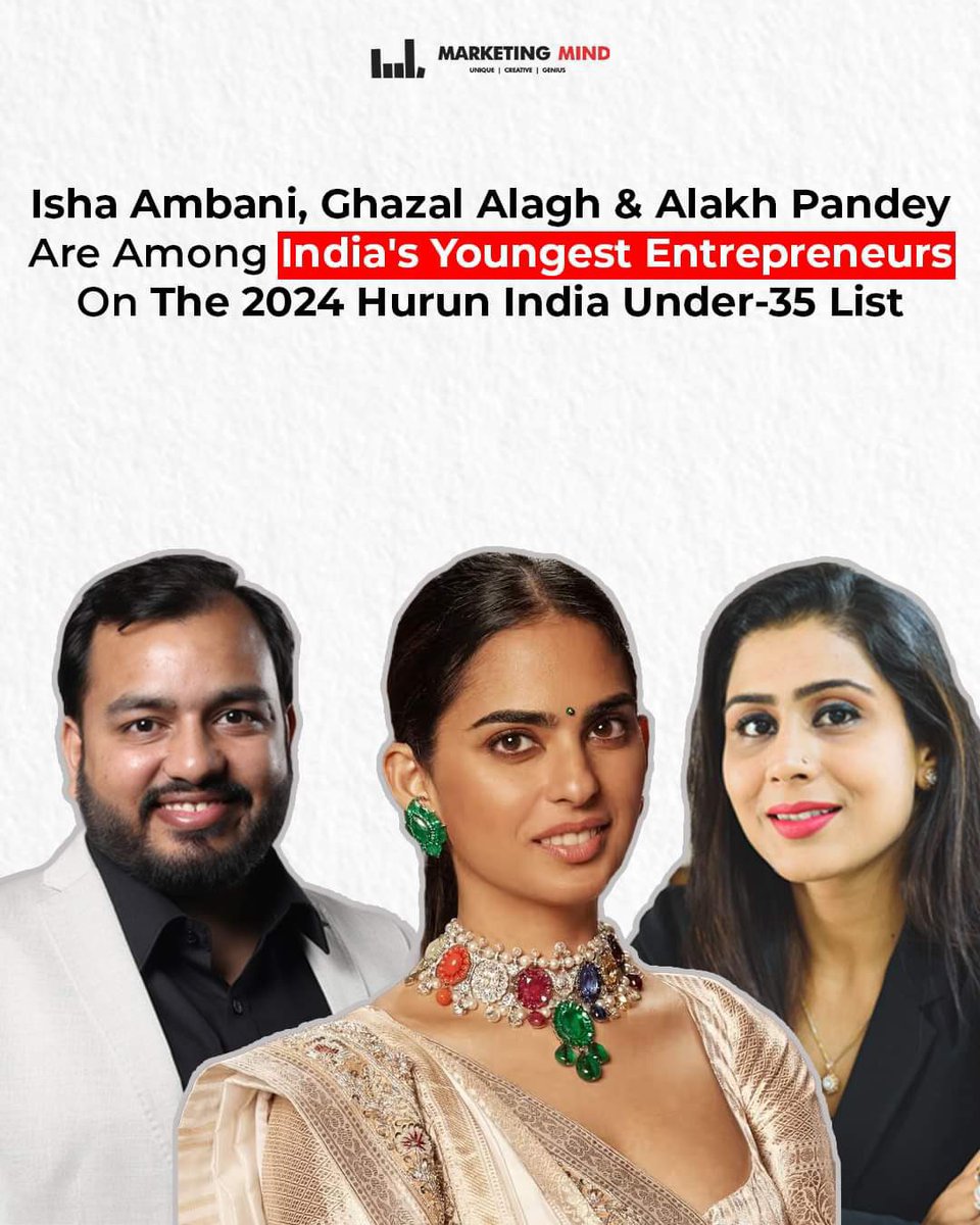 MarketingMind_'s tweet image. India’s youngest business minds!
Meet the entrepreneurs who got featured on Hurun India’s first-ever Under-35 list.

1/3 👇

#MarketingMind #HurunList #WhatsBuzzing #Entrepreneurs