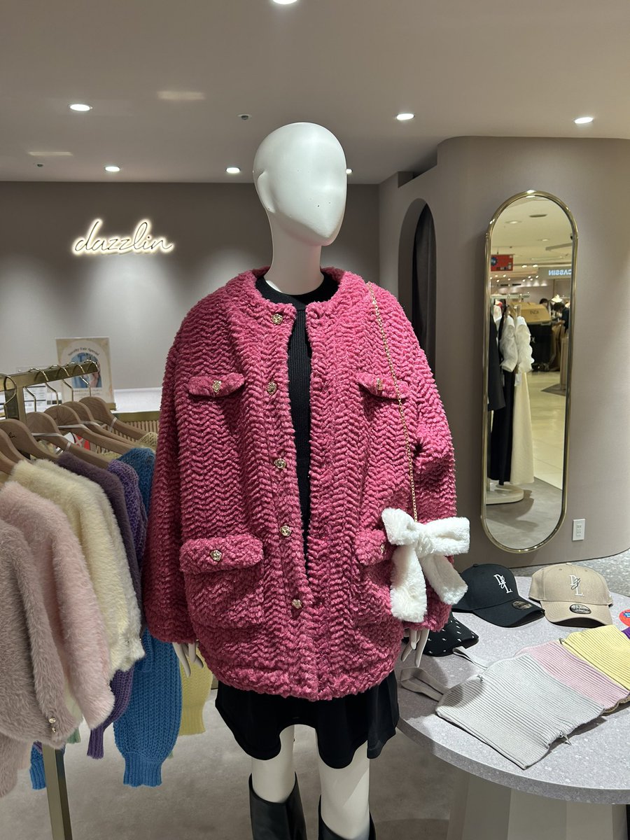 dazzlin ボアフレンチブルゾン レッド 【公式通販】