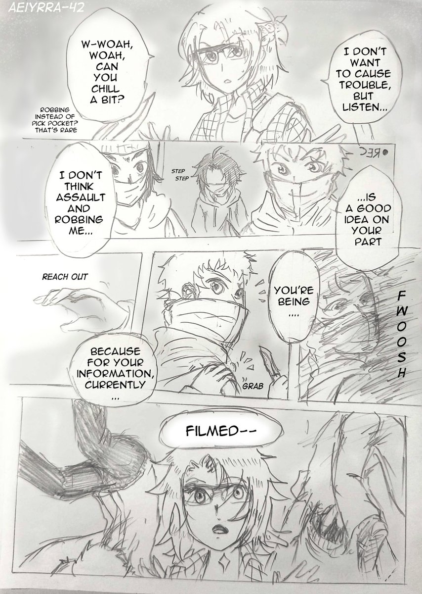 achan_094's tweet photo. I finally got energy to draw this short comics that had been brainrot for past weeks (or years). It's Xiaobedo/Albexiao in Modern AU of Teyvat. Anyway Happy 4th Anniversary Genshin Impact (read from left to right) https://t.co/Z5idNc2BLK