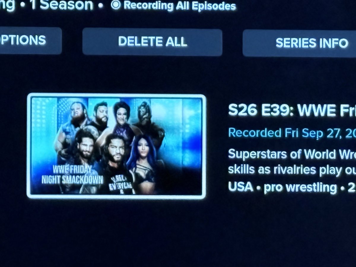 JavellR2P's tweet photo. @WWE @Sling please update this graphic. What’s understood doesn’t need to be explained. #WWE #SlingTV #SmackDown https://t.co/t25ynzkEac
