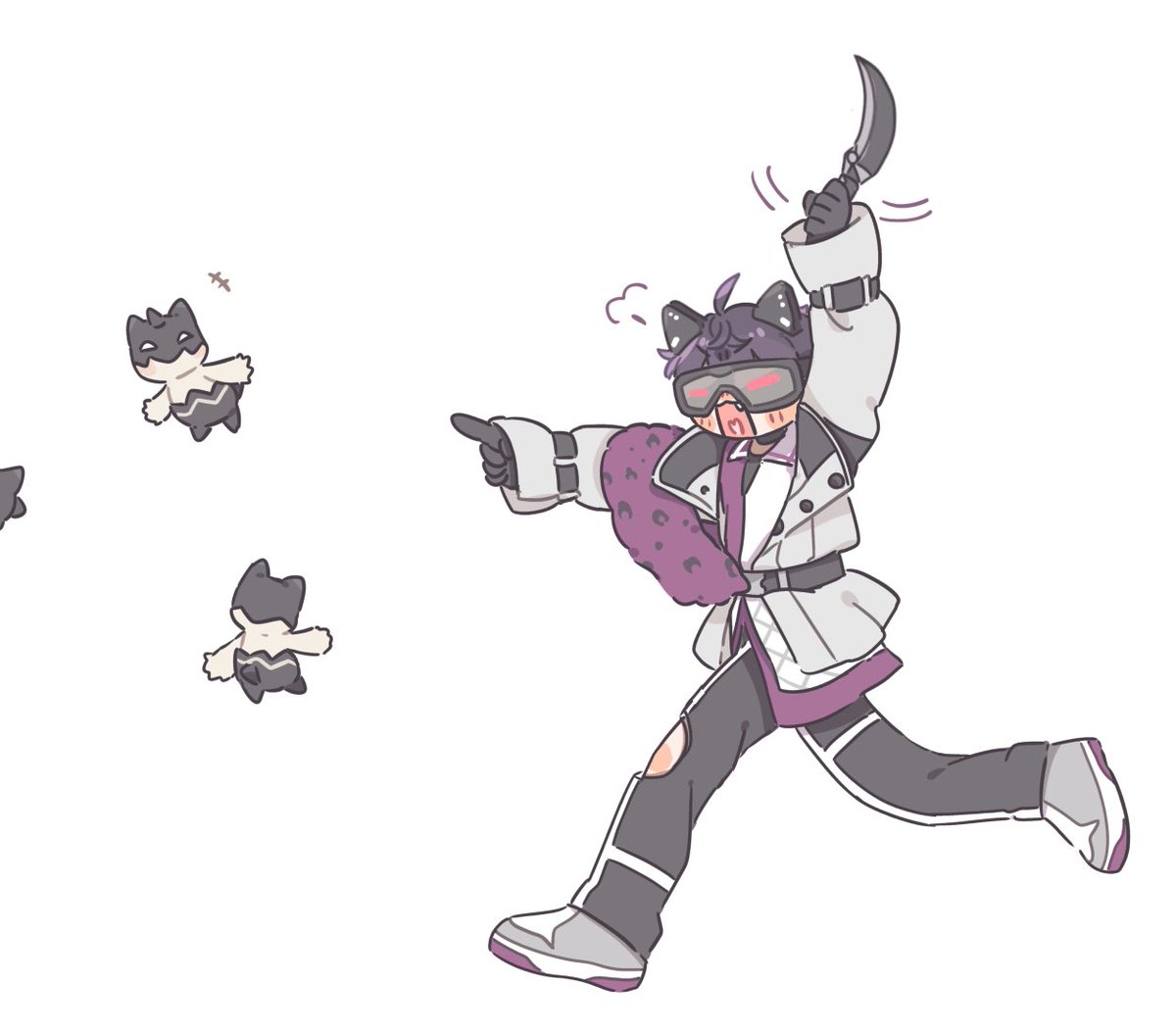 サイキペイントこざかしーといっしょ 」|あんこもちのイラスト