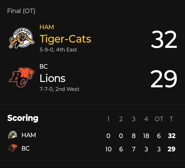 Renegade528's tweet photo. Yes! #Ticats #HAMvsBC #CFL https://t.co/WKr4y2FD4k