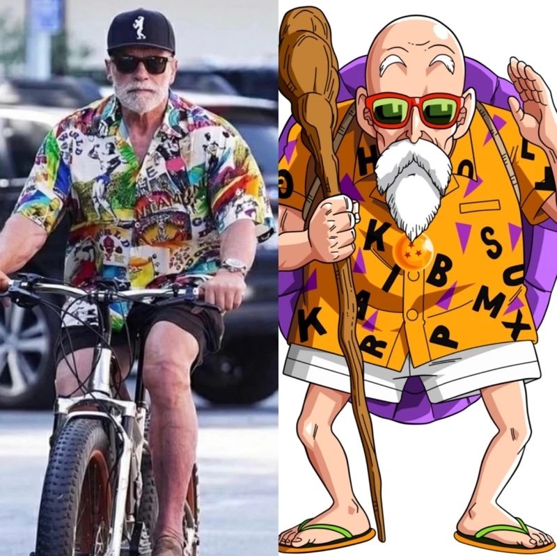 Arnold Schwarzenegger is slowly becoming Master Roshi