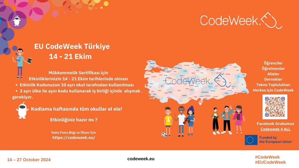 Adil Tuğyan (@tugyanadil) on Twitter photo EU CodeWeek yaklaşıyor ...
Hazır mısınız?
Facebook Grubumuz : CodeWeek 4 ALL @codeweek4ALL EU Code Week <a href="/CodeWeekEU/">EU Code Week</a>
facebook.com/groups/1448094… EU CodeWeek yaklaşıyor ...
Hazır mısınız?
Facebook Grubumuz : CodeWeek 4 ALL @codeweek4ALL EU Code Week <a href="/CodeWeekEU/">EU Code Week</a>
facebook.com/groups/1448094…