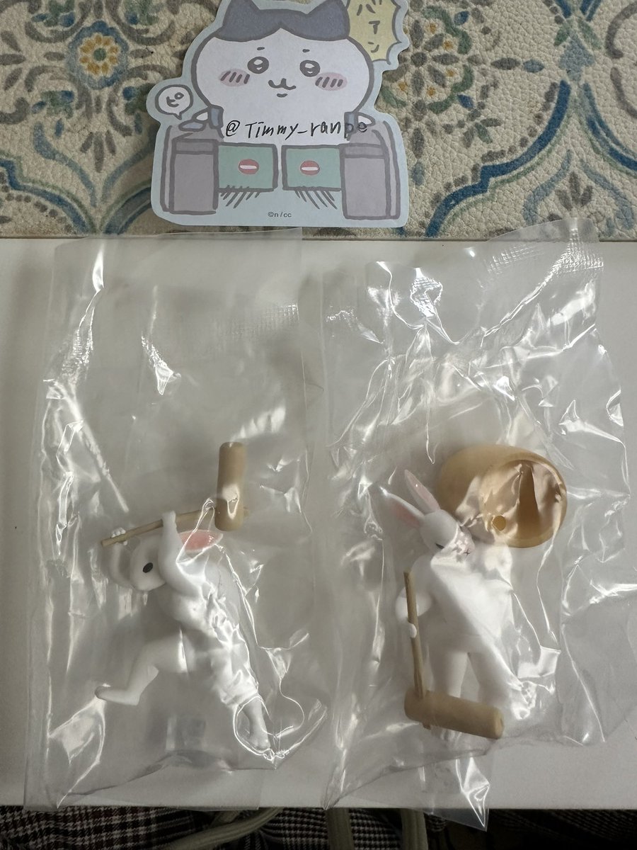 Timmy_ranpe's tweet photo. 【うさぎの餅つきんにく
マスコットフィギュア】

🐰交換希望

譲: 臼もちうさぎ
       つき手うさぎ

求: 臼わりうさぎ
 
2:1の交換も可能です！    

郵送方法等は別途ご相談させてください。都内手渡しも可能です◎

お気軽にご連絡お待ちしております。 https://t.co/nZZbw5AYe6