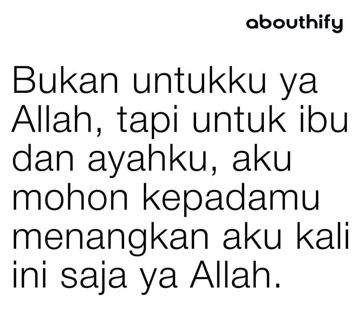 Menangkan aku dalam hal apapun ya Allah 🙏🥹