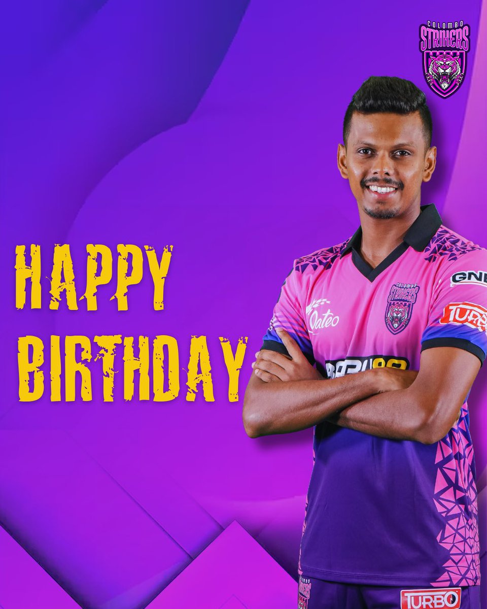 ColomboStrikers's tweet image. A very joyous birthday to our dynamic youngster! 💜⚡ @Nipunperera333 

#ColomboStrikers #StrikeToConquer #TheBasnahiraBoys #HouseOfTigers #Birthday #HappyBirthday #NipunDhananjaya