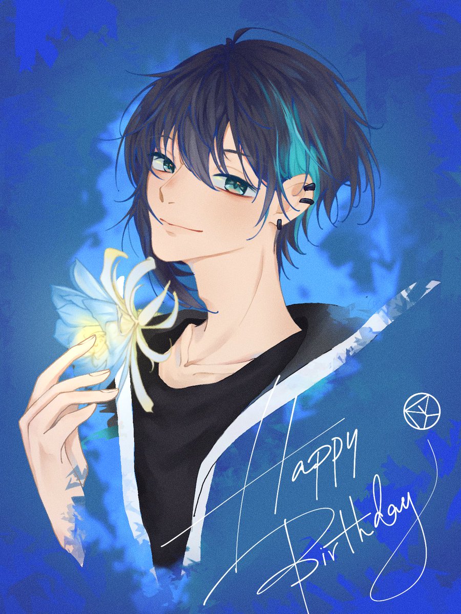 404PCD's tweet photo. 「一瞬即永恒」
誕生日おめでとう🎂💙
 #灰画 #黛灰誕生祭2024 https://t.co/CKic4mJT49