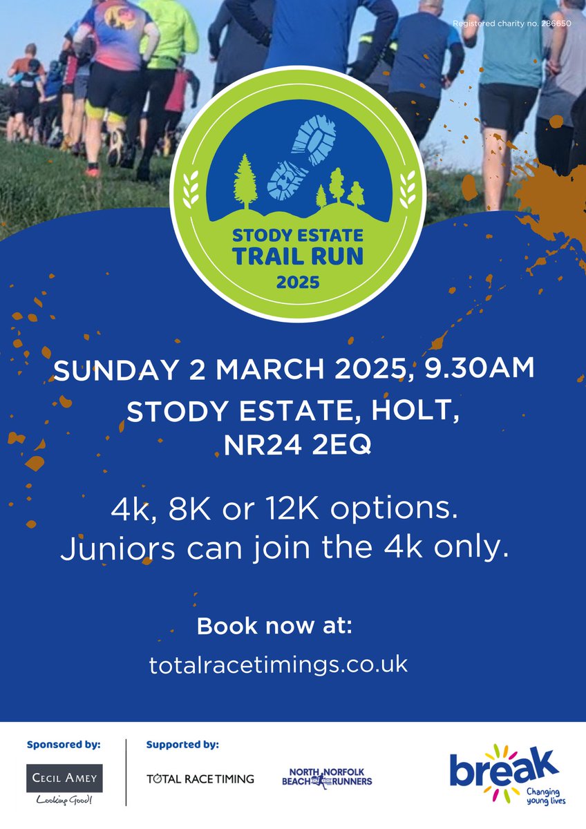Break (@break_charity) on Twitter photo Want to try #trailrunning ? Our popular Stody Trail Runs routes range from 4-12km, designed for both beginners & seasoned #runners . Join us at the normally private Stody Estate in March ๐ loom.ly/M127qyo Thank you for the support <a href="/stodygardens/">Stody Lodge Gardens</a> <a href="/Cecil_Amey/">Cecil Amey Opticians</a> Want to try #trailrunning ? Our popular Stody Trail Runs routes range from 4-12km, designed for both beginners & seasoned #runners . Join us at the normally private Stody Estate in March ๐ loom.ly/M127qyo Thank you for the support <a href="/stodygardens/">Stody Lodge Gardens</a> <a href="/Cecil_Amey/">Cecil Amey Opticians</a>