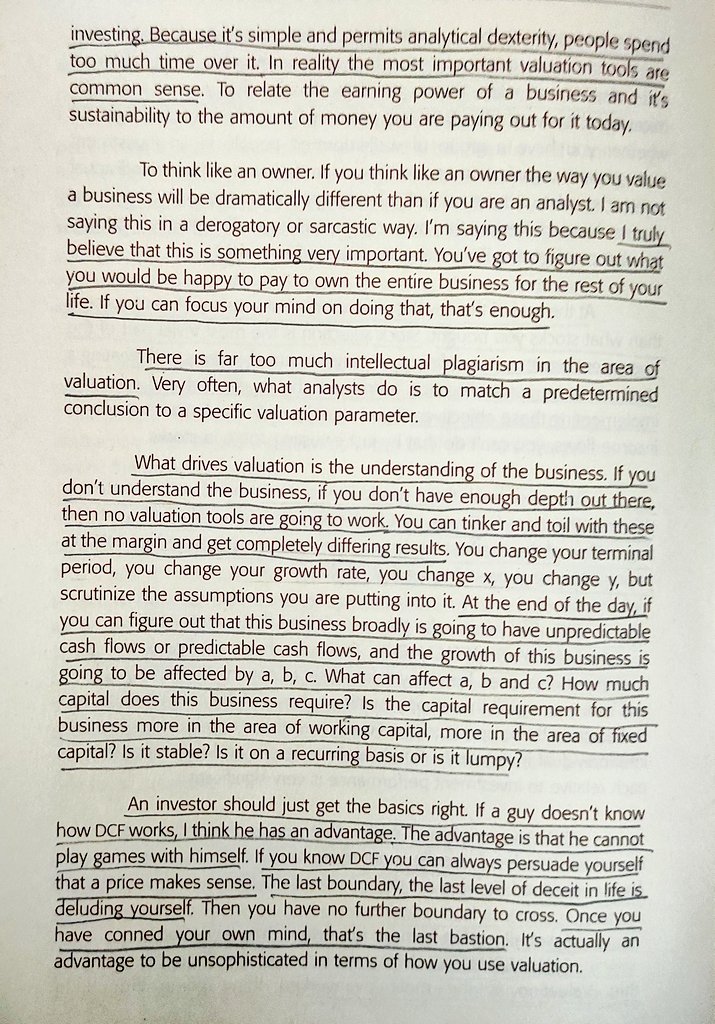 InvestmentBook1's tweet image. The Best Page I read on Business Valuation